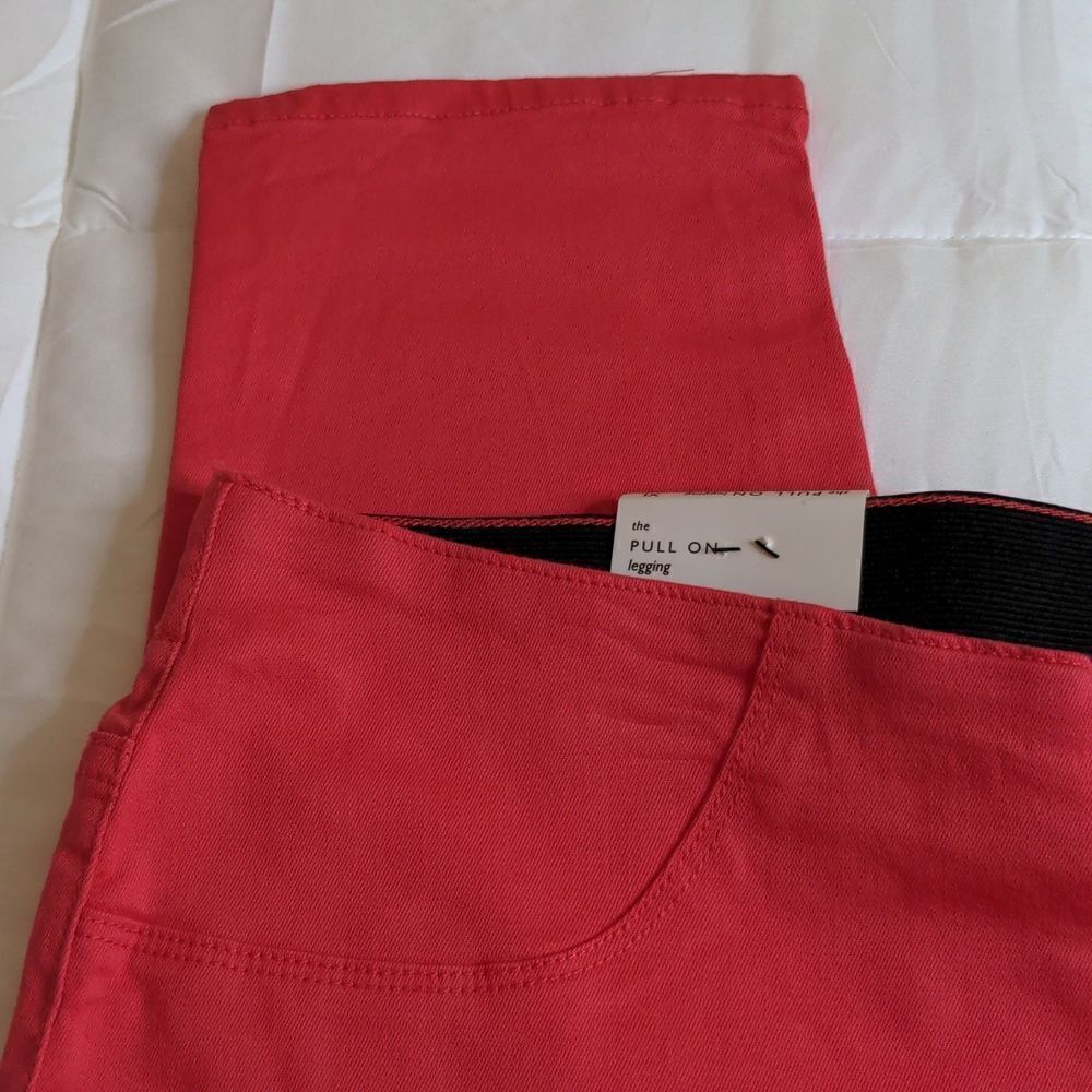 Ellen Tracy Denim XL Hot Pink The Pull On Legging in Hibiscus, NEW - Picture 5 of 11
